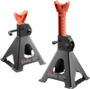 VEVOR Jack Stands, 3 Ton (6,600 lbs) Capacity, 10.8-16.3 in Adjustable Height, Heavy Duty Steel Jack Auto Stands with Locking, for Lifting SUV, Pickup, Car and UTV/ATV, 1 Pair, Black and Orange