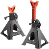 VEVOR Jack Stands, 3 Ton (6,600 lbs) Capacity, 10.8-16.3 in Adjustable Height, Heavy Duty Steel Jack Auto Stands with Double Locking, for Lifting SUV, Pickup, Car, UTV/ATV, 1 Pair, Black and Orange