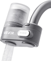 VEVOR Faucet Mount Water Filter, Vertical Water Purifier for Sink Tap, Carbon Fiber Filters, Removes Chlorine Lead with 1 Filter, Fits Most Kitchen or Bathroom Faucets, Gray