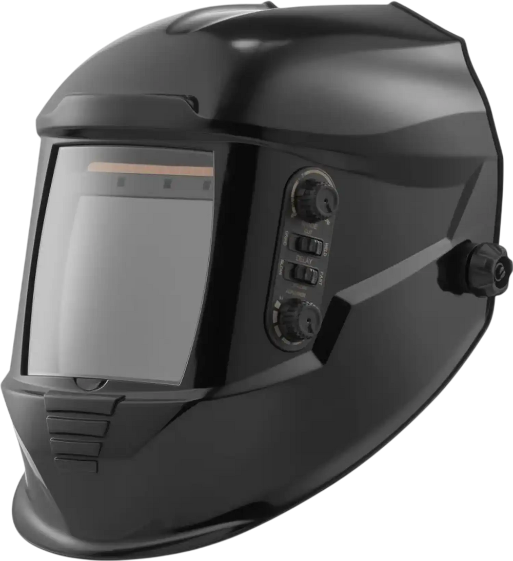 VEVOR Welding Helmet Auto Darkening, 3.94" x 3.74" True Color Welding Hood, 1/1/1/1 Solar-Powered Welder Mask 4 Arc Sensors, Wide Shade 4/5-9/9-13 for TIG MIG ARC Weld Grinding Cutting - METIS Series