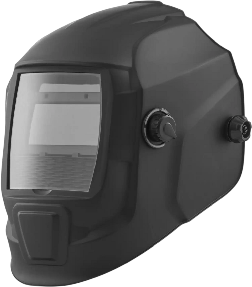 VEVOR Welding Helmet Auto Darkening, 3.66" x 1.69" True Color Welding Hood, Solar Powered Welder Mask 2 Arc Sensors, Shade 4/9-13 for TIG MIG ARC Weld Grinding - CRIUS Series (Matte Black)