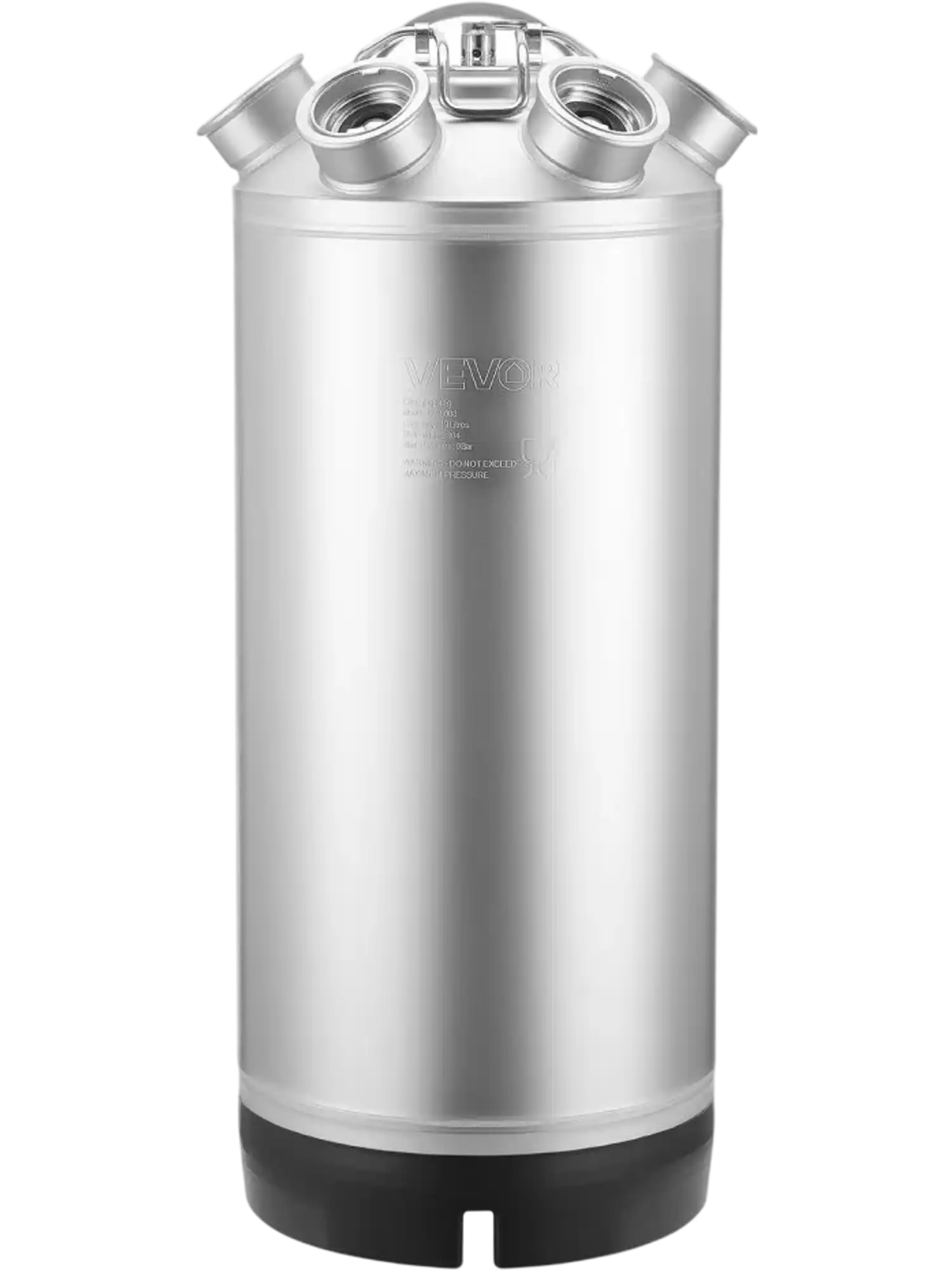 Vevor Cleaning Keg 5 Gallon Beer Line Cleaning Kit with 4 D Coupler Connections & Rubber Base New