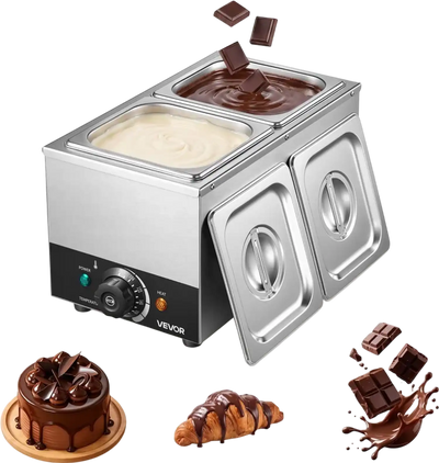 Vevor Chocolate Melting Machine 2-Tank 9 lbs Commercial Warmer New