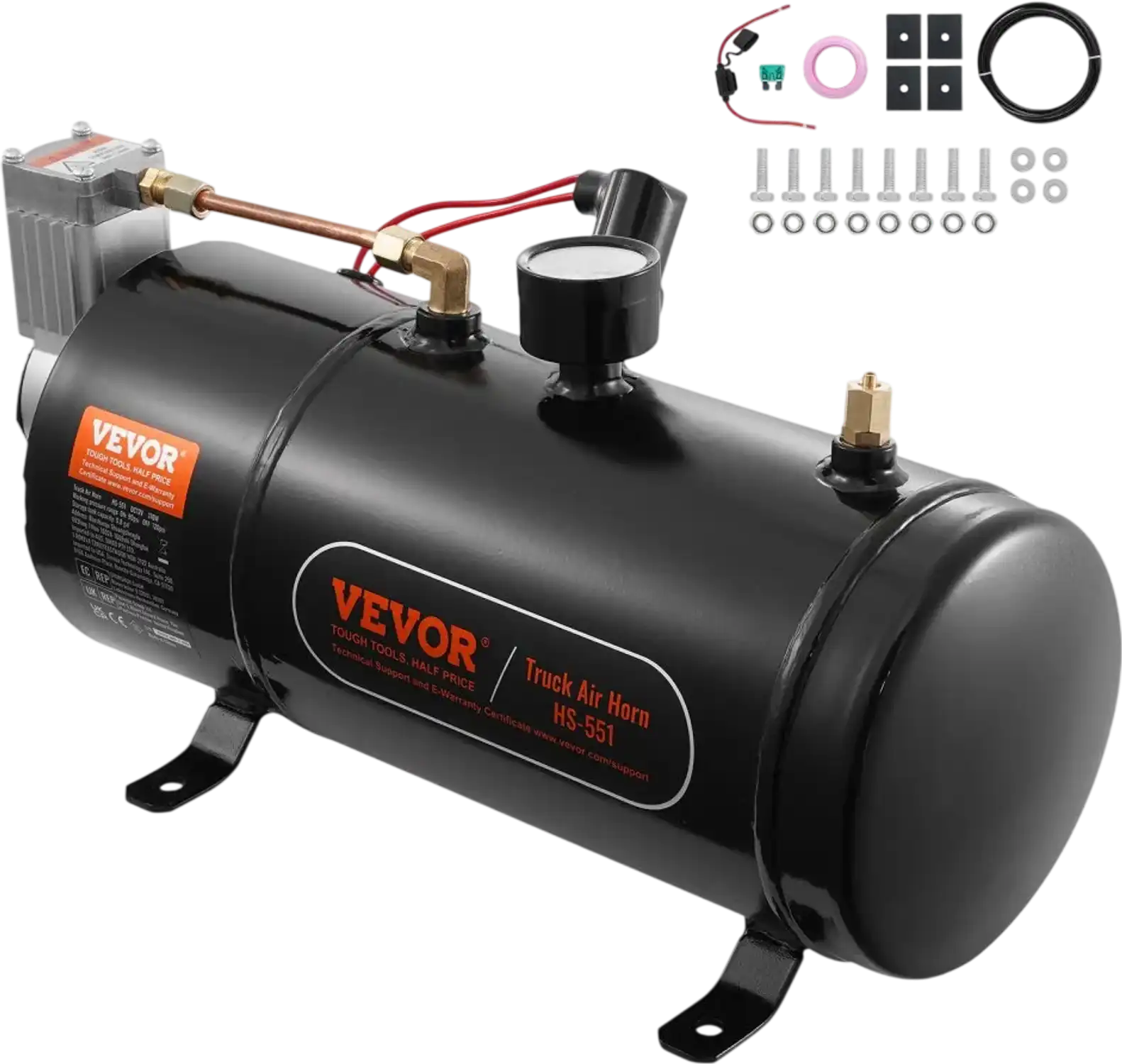Vevor Air Compressor 12V Onboard System with 0.8 Gal Tank New