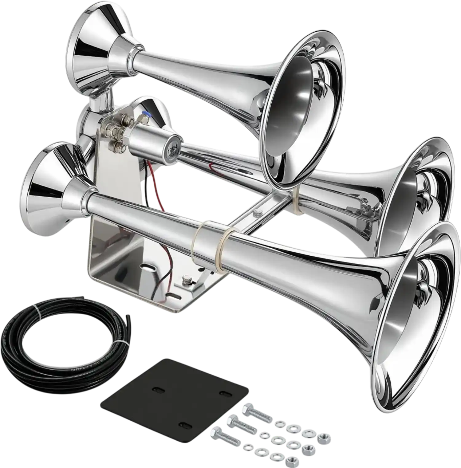 Vevor Air Horn 3-Trumpet 150dB Train Horn for Trucks SUVs Boats 12V/24V New