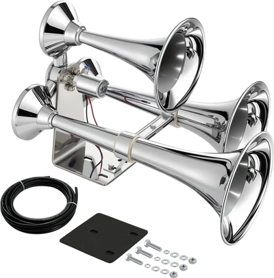 Vevor Air Horn 3-Trumpet 150dB Train Horn for Trucks SUVs Boats 12V/24V New