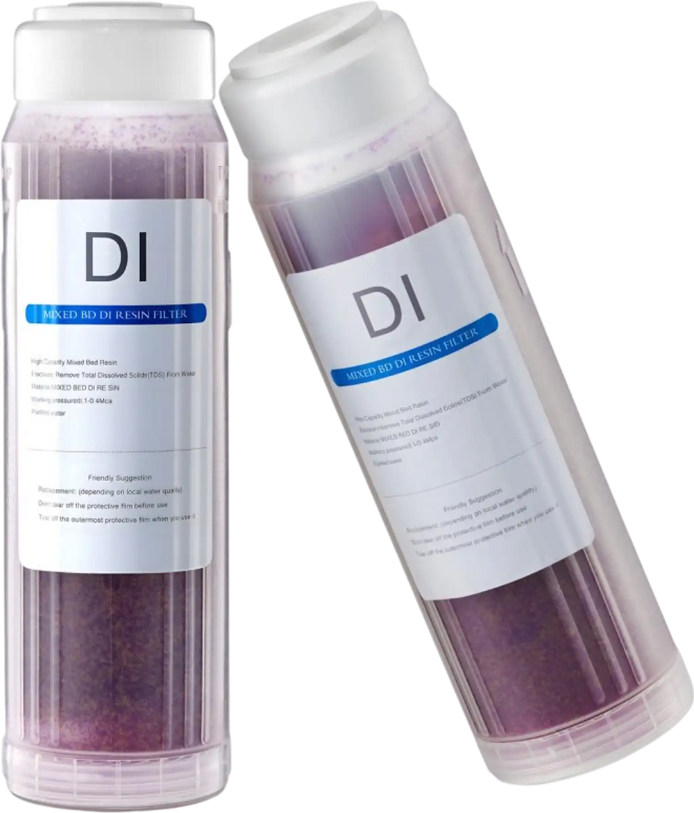 VEVOR Deionized Filter for Spotless Car Wash System, 2 x 0.5L Color Changing DI Resin Filter Replacement - Compatible with PRS-101XC Deionized Water System for Cars RVs Windows