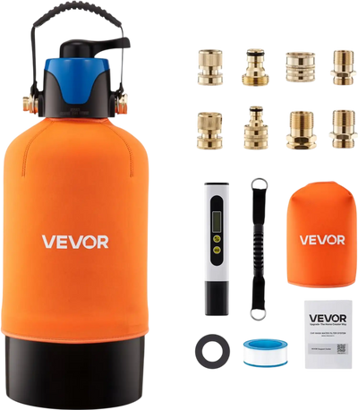 VEVOR Deionized Water System for Car Wash, Spotless Car Wash Water System with 10L DI Resin, Bypass Valve & TDS Meter, Spot-Free Deionized Water Filter for Cars RVs Motorcycles Windows