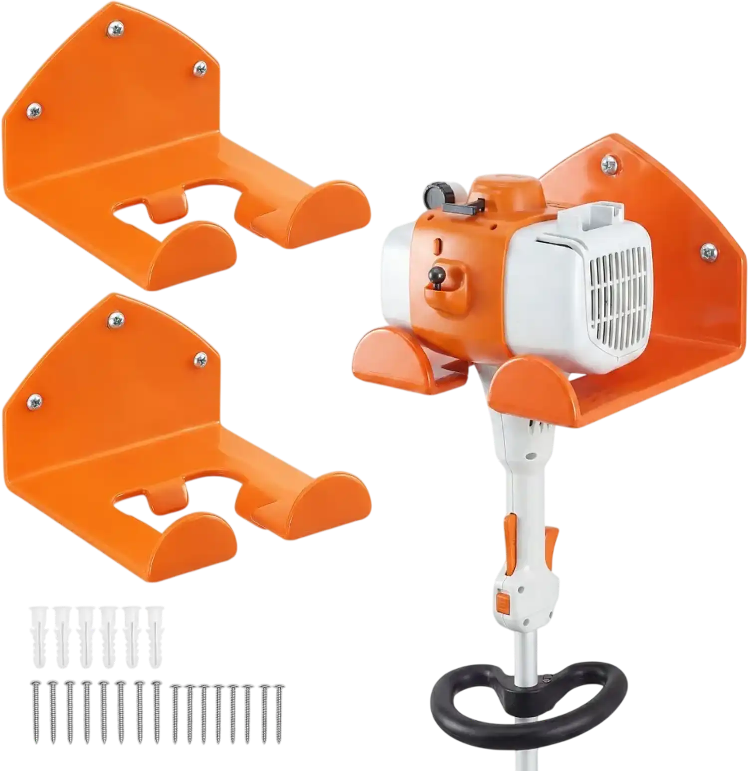 Vevor Trimmer Rack Wall-Mounted Garden Power Tool Hanger 2-Pack 5.9