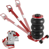 VEVOR Air Jack, 3 Ton/6600 lbs Triple Bag Air Jack, Airbag Jack with Six Steel Pipes, Lift up to 17.7", 3-5 s Fast Lifting Pneumatic Jack, with Adjustable Long Handle for Cars, Garages, Repair (Red)