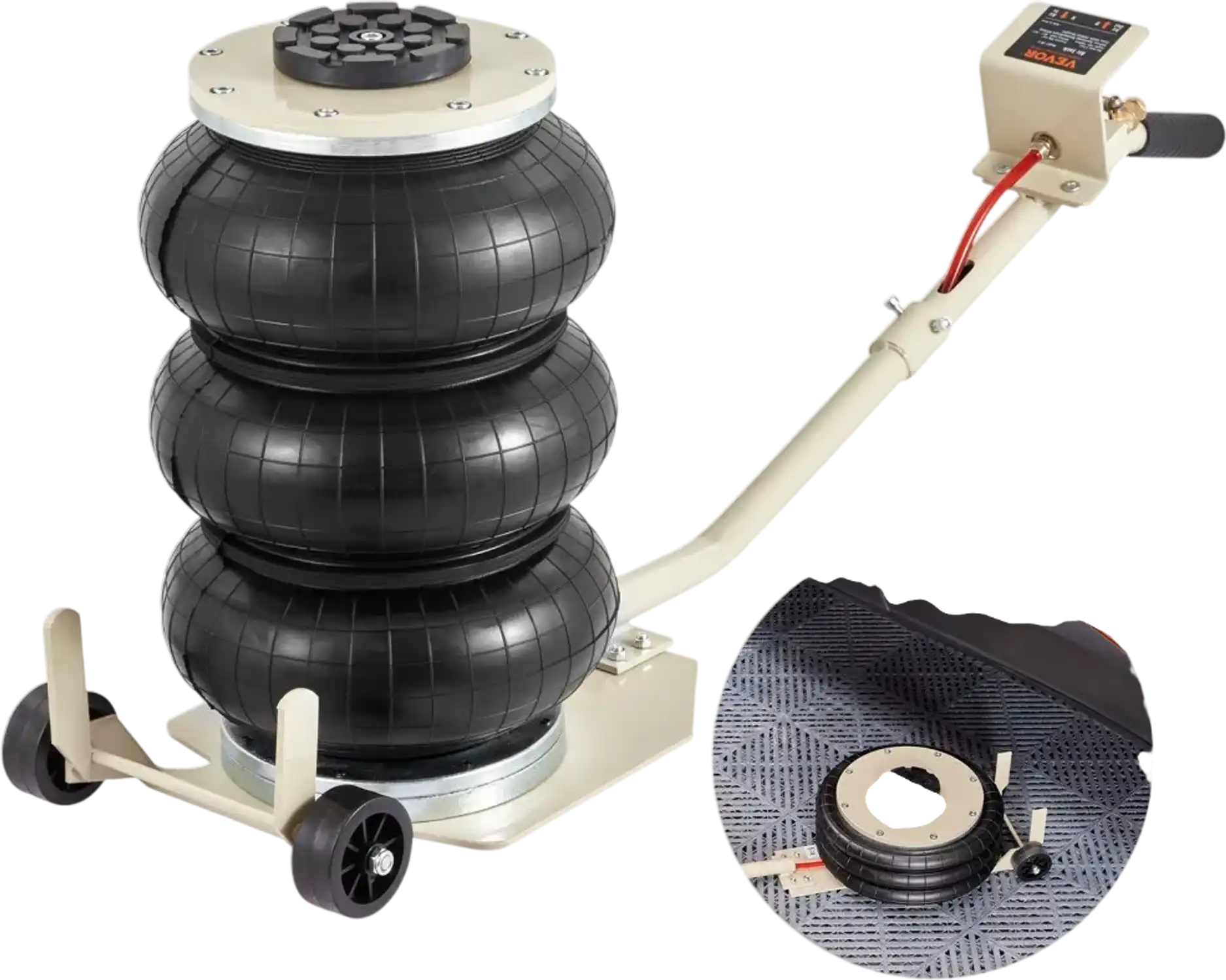 Vevor Air Jack 3 Ton Triple Bag Pneumatic Car Lift New