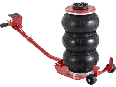 VEVOR Air Jack, 3 Ton/6600 lbs Triple Bag Air Jack, Airbag Jack with Six Steel Pipes, Lift up to 17.7 inch/450 mm, 3-5 s Fast Lifting Pneumatic Jack, with Long Handles for Cars, Garages, Repair, (Red)