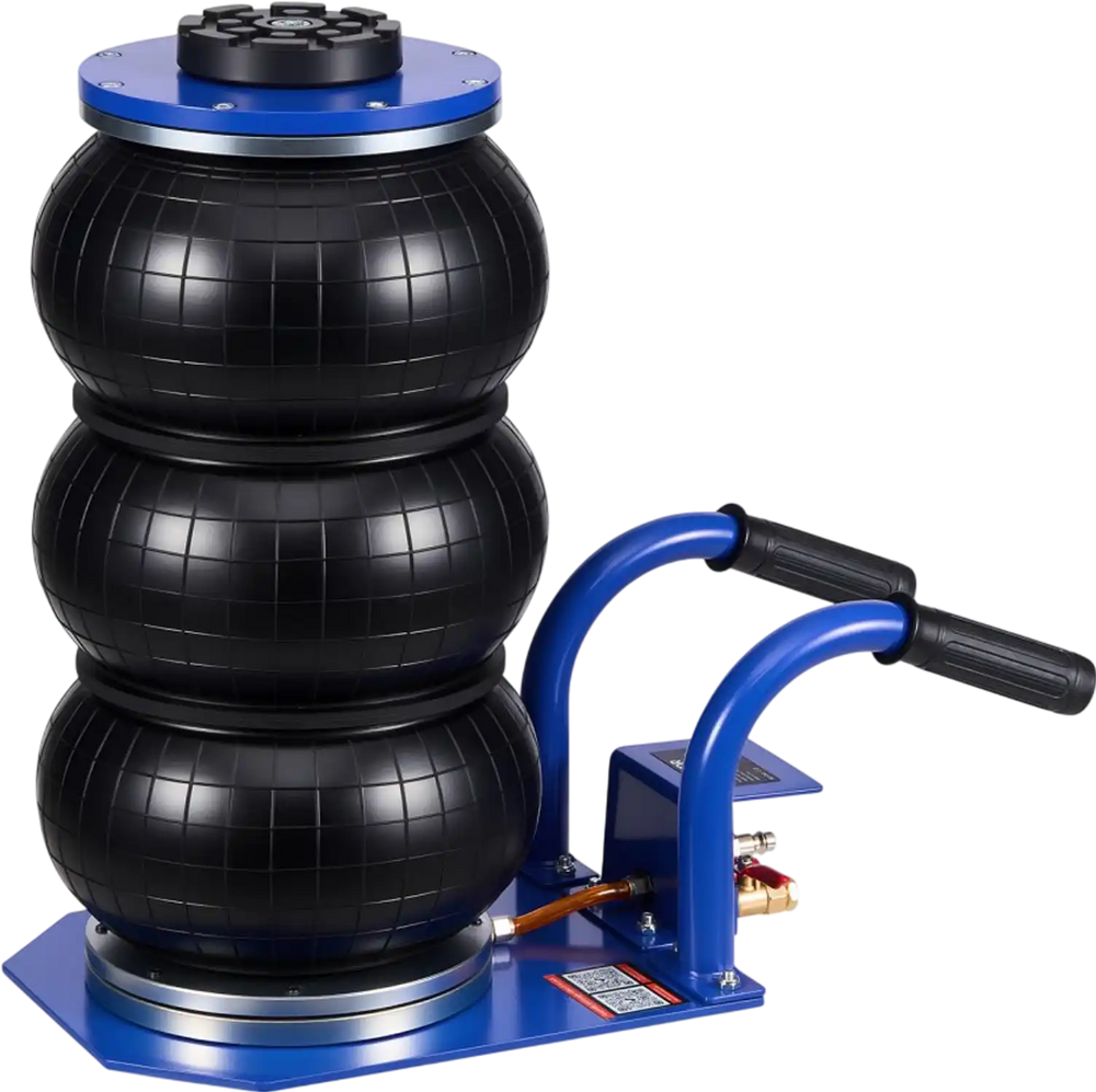 VEVOR Air Jack, 3 Ton/6613 lbs Triple Bag Air Jack, Airbag with Six Steel Pipes, Lift Up to 17.7 inch/450 mm, 1-6 s Fast Lifting Pneumatic with Short Handles for Car, SUV, Pickup Truck Repair, Garage