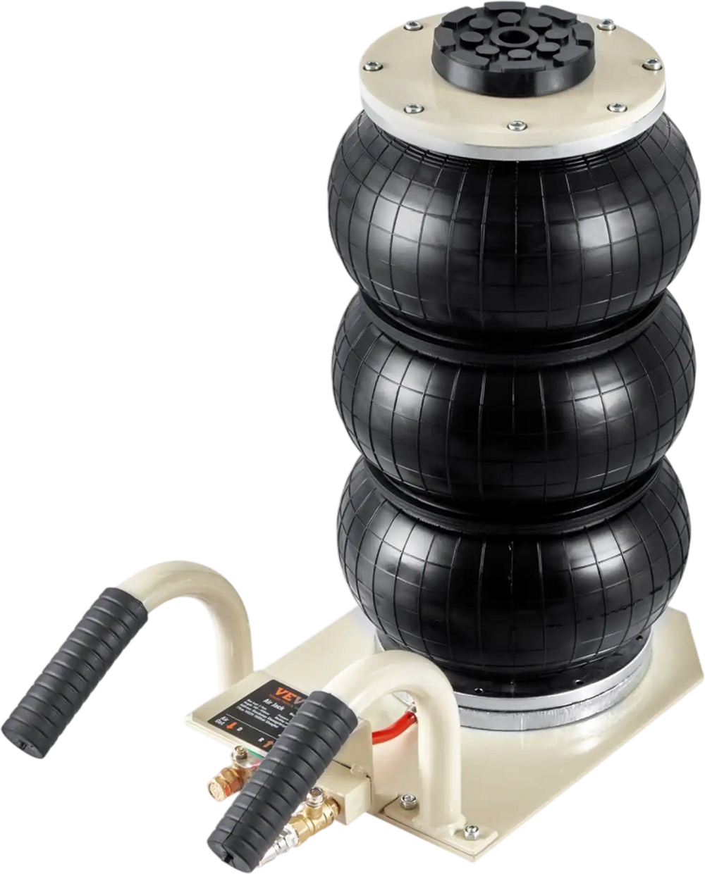 VEVOR Air Jack, 3 Ton/6600 lbs Triple Bag Air Jack, Airbag Jack with Six Steel Pipes, Lift up to 17.7 inch/450 mm, 3-5 s Fast Lifting Pneumatic Jack, with Short Handles for Car Repair