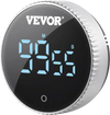 VEVOR Digital Kitchen Timer, Magnetic Countdown Countup Timer with 3-inch Large LED Display, 3 Volume Levels & 2 Lighting Modes, Digital Visual Timer Ideal for Cooking Classroom Studying Fitness