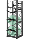 VEVOR Refrigerant Tank Rack, with 2 x 30lbs and Other 3 Small Bottle Tanks, Cylinder Tank Rack 12.79x12.99x47.12 in, Refrigerant Cylinder Rack and Holders for Freon, Gases, Oxygen, Nitrogen