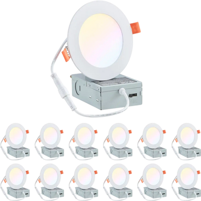 Vevor LED Recessed Ceiling Light 12-Pack 4