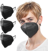 VEVOR KN95 Face Masks, 50 Pack KN95 Particulate Respirator Mask, Breathable and Disposable, Five-Layer Filtration Dust Masks, Pollen-Filtering Allergy Mask, for Workshop, Construction & Mall (Black)