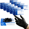 VEVOR Disposable Gloves, 4.5 Mil Black Nitrile Gloves with Textured Fingertips, Latex & Powder-Free, Food-Grade, Puncture Resistance, Ideal for Medical Exams, Cooking and Cleaning, 1000 Count, Large