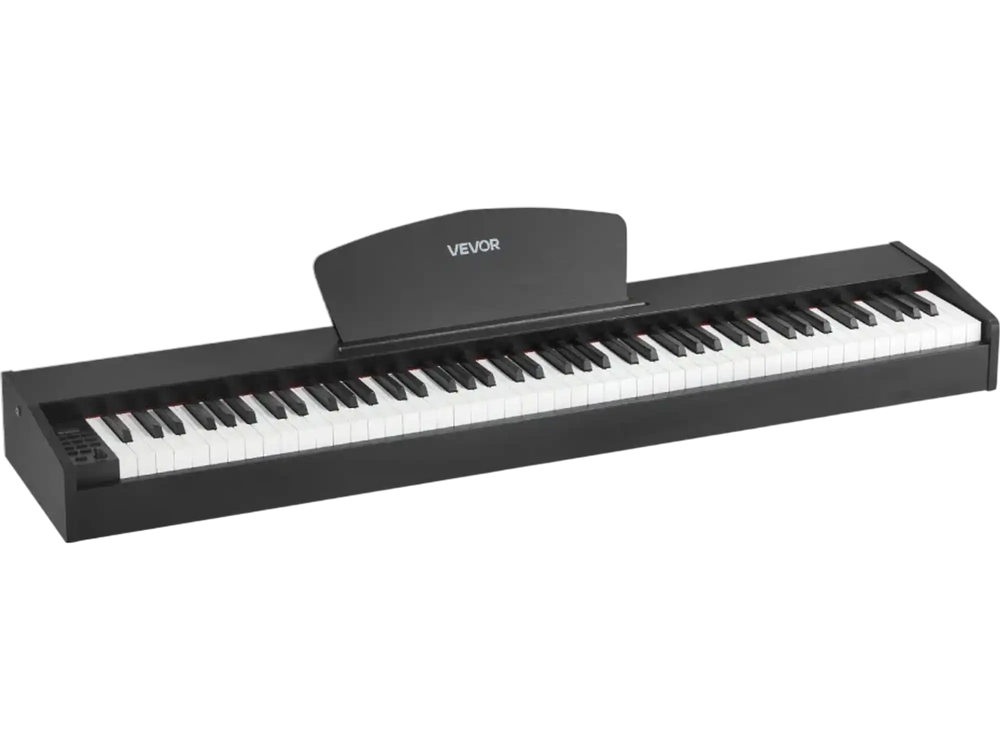 VEVOR Weighted Digital Piano, 88 Keys Fully Weighted, Electric Piano Dual Keyboard & Speakers, with Sustain Pedal, Recording Function, 238 Tones, Wireless Connection, for Beginners, Without Stand