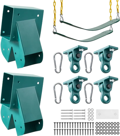 Vevor Swing Set Brackets Heavy-Duty A-Frame Hardware with 2 Seats & 4 Hangers New