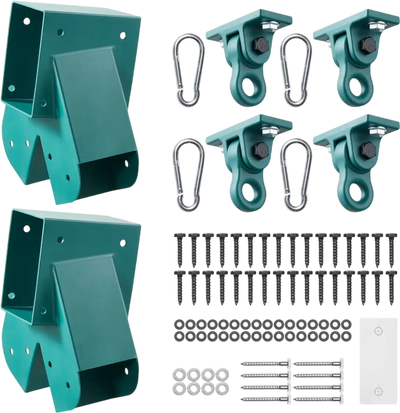 Vevor Swing Set Brackets Heavy-Duty A-Frame Hardware Kit Green New