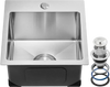 VEVOR 15 inch Kitchen Sink Workstation, 304 Stainless Steel Top Mount Sinks, Drop-In Single Bowl Farmhouse Basin with Accessories, Household Dishwasher Sinks for RV, Prep Kitchen, Laundry Room, Bar