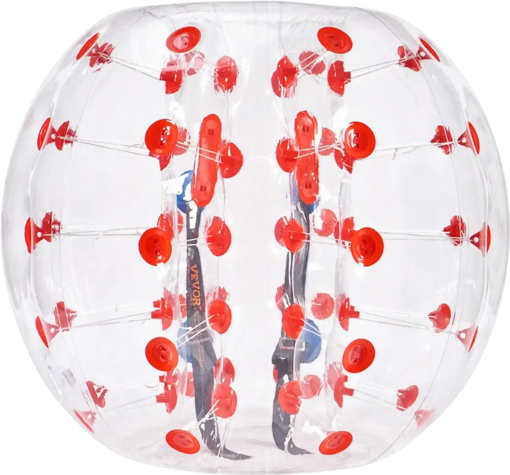 VEVOR Inflatable Bumper Ball 1-Pack, 4FT/1.2M Body Sumo Zorb Balls for Teen & Adult, 0.8mm Thick PVC Human Hamster Bubble Balls for Outdoor Team Gaming Play, Bumper Bopper Toys for Garden, Yard, Park