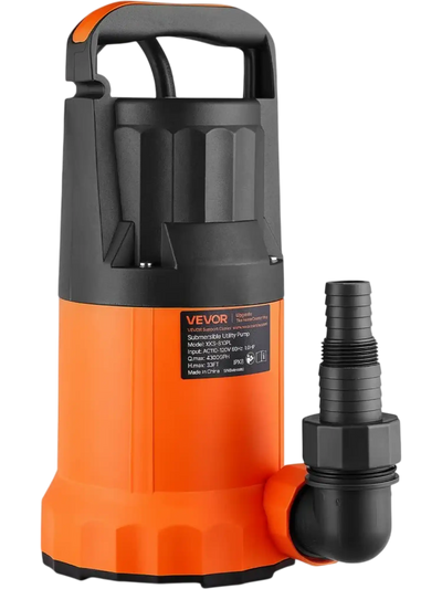 Vevor Utility Pump 1 HP 4300 GPH 33' Head Submersible Water Pump New