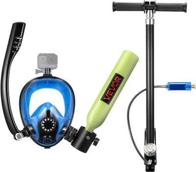 Vevor Mini Scuba Tank Portable Diving Tank with Sub-Mask 0.5L New
