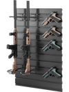 VEVOR Gun Rack, Wall Mount, Tactical Rifle Shotgun Handgun Storage, Heavy-Duty PVC Panels & Steel Wall Racks, Securely Holds up to 2 Rifles & 4 Pistols, Modular Firearms Gun Gear Accessories Organizer