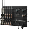 VEVOR Gun Rack, Wall Mount, Heavy-Duty Steel Tactical Rifle Carbine Shotgun Handgun Storage Rack, Securely Holds up to 6 Rifles and 6 Pistols, Modular Firearms Gun Wall Gear Accessories Organizer