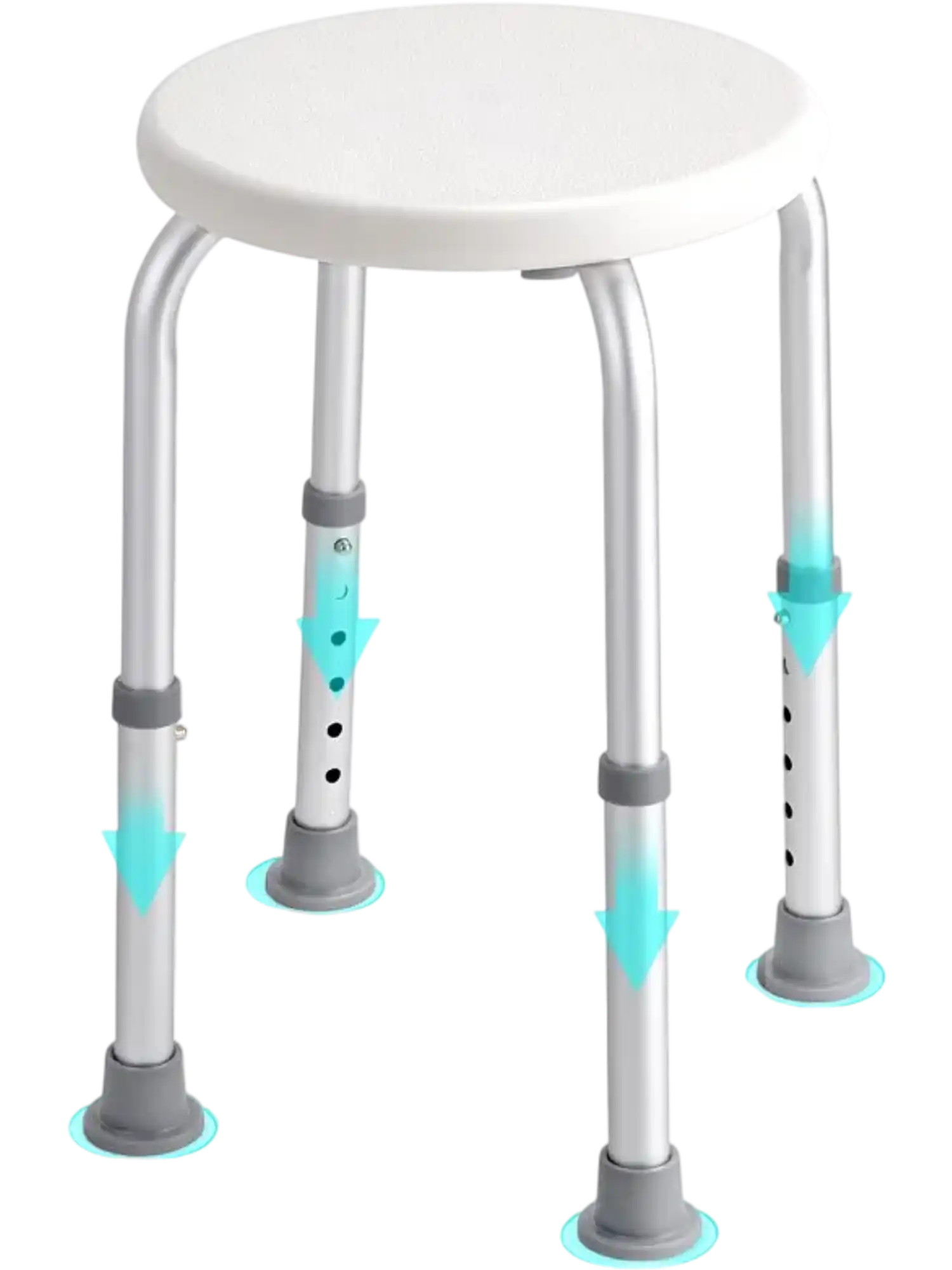 Vevor Shower Chair Adjustable Height Non-Slip Bath Stool 300 lbs New