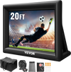 VEVOR Inflatable Movie Screen 20FT Inflatable Projector Screen for outside with 350W Air Blower Inflatable Screen Oxford Fabric Material Blow Up Screen for Outdoor Movie Supports Front/Rear Projection