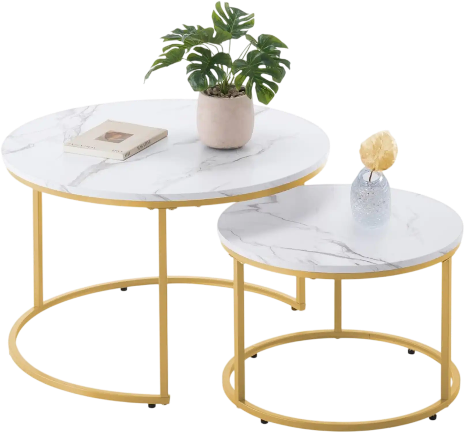 Vevor Coffee Table Nesting Table Set of 2 Round 27.6