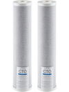 VEVOR Whole House Water Filter Replacement Cartridge, 4.5" x 20" CTO Carbon Block, Replacement Filter for 3-Stage Whole Home Water Filtration System, Reduce Chlorine, Bad Taste, Odor, 2 Pack
