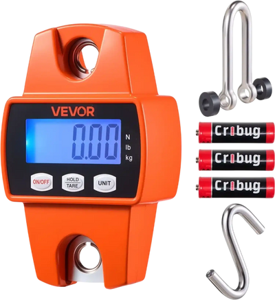 Vevor Crane Scale Digital Hanging Scale 660 lbs Orange New