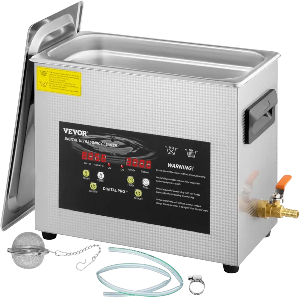 6L Upgraded Ultrasonic Cleaner (400W Heater,180W Ultrasonic) Professional Digital Lab Ultrasonic Parts Cleaner with Heater Timer for Jewelry Glasses Instruments Cleaning
