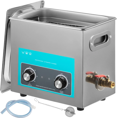 Vevor Ultrasonic Cleaner 6L Stainless Steel Heater Timer Knob Control New