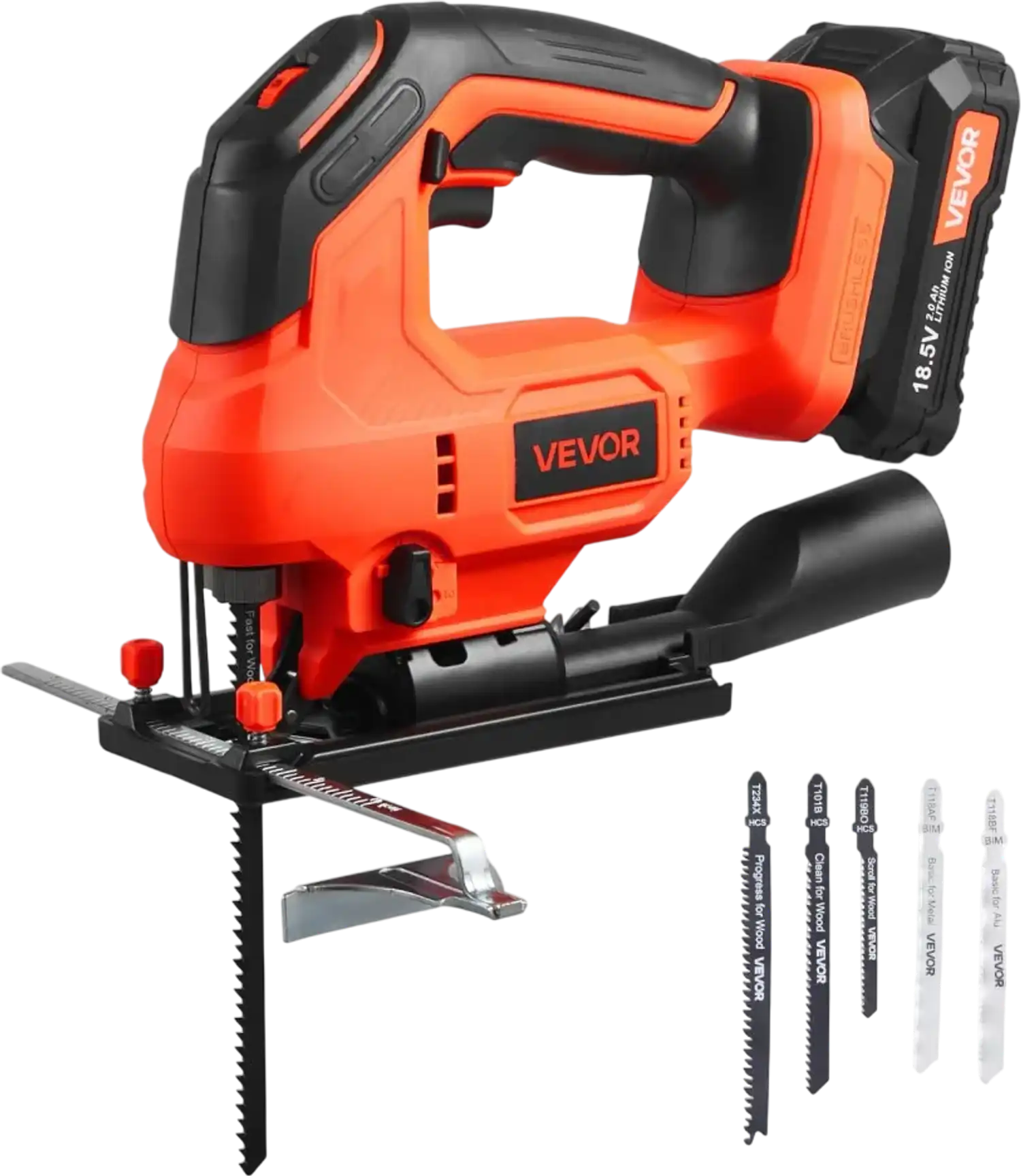Vevor Jig Saw Cordless 20V Brushless Motor 3500 SPM Variable Speed Bevel Cutting New