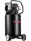 VEVOR 14-Gallon Air Compressor, 2HP 4.3 SCFM at 90PSI, Max 125PSI Pressure Oil-Free Air Compressor Tank, Portable on Wheels for Auto Repair, Tire Inflation, Spray Painting, Woodwork Nailing, 120V
