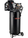 VEVOR 30-Gallon Air Compressor, 2HP 5.3SCFM at 90PSI, Max 125PSI Pressure Oil-Lubricated Air Compressor Tank, Portable on Wheels for Auto Repair, Tire Inflation, Spray Painting, Woodwork Nailing, 120V
