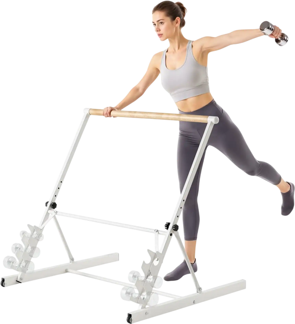 Vevor Ballet Barre 3' Freestanding Portable Adjustable Foldable Bar Ne ...