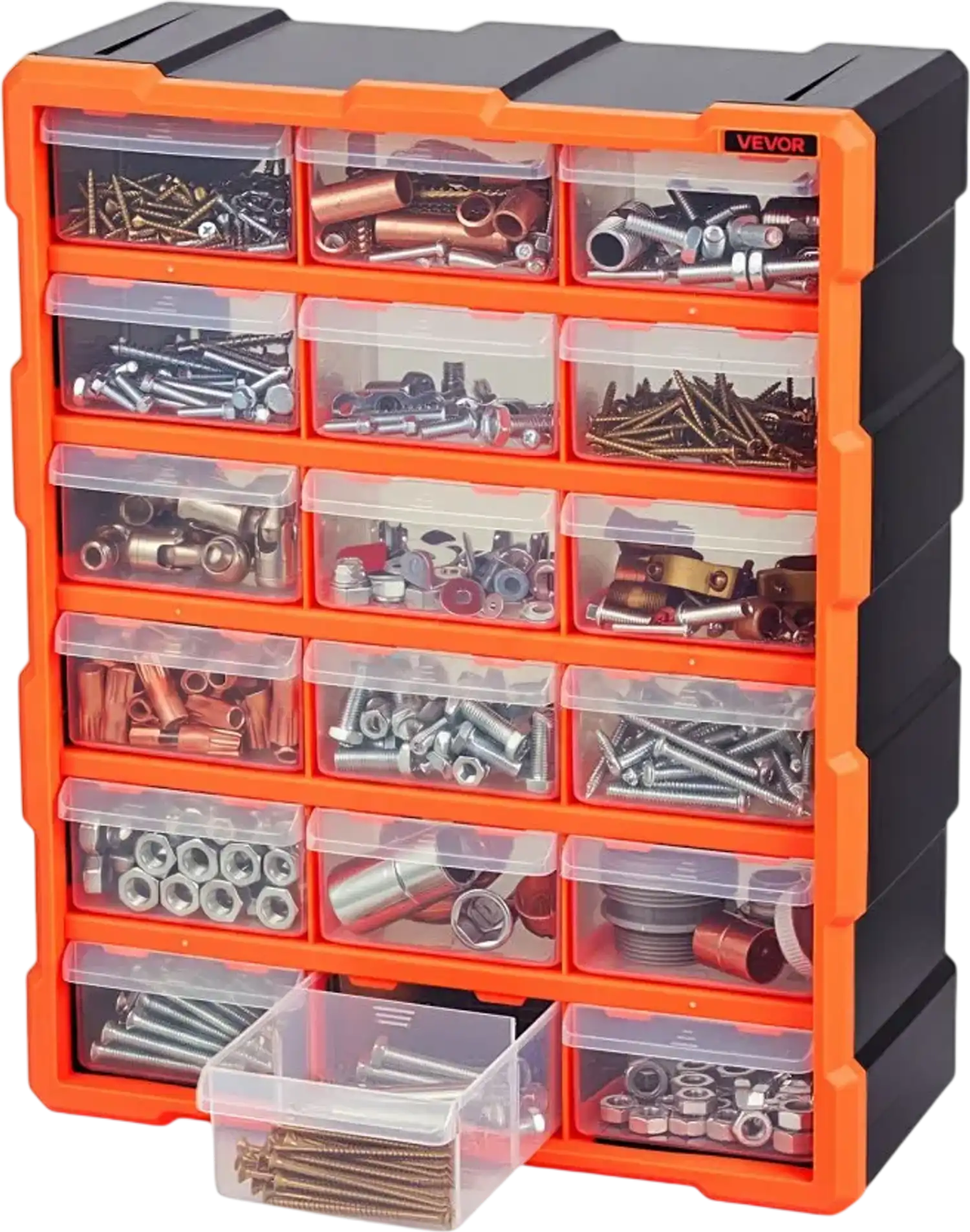Vevor Storage Organizer 18-Drawer Wall-Mounted Stackable Small Parts Cabinet New