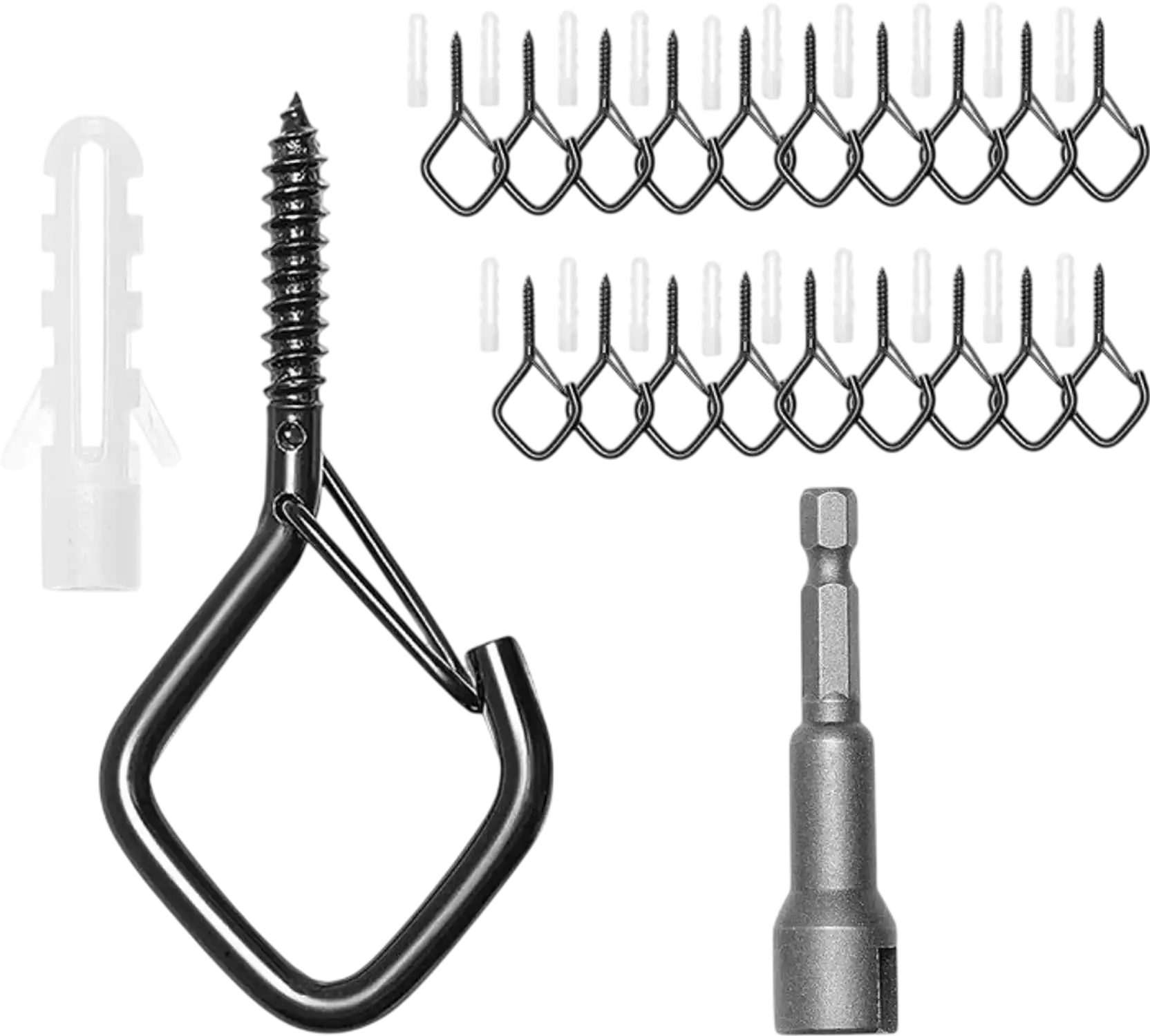 Vevor Screw Hooks Q-Hanger Outdoor String Light Hooks 20-Pc 2.17