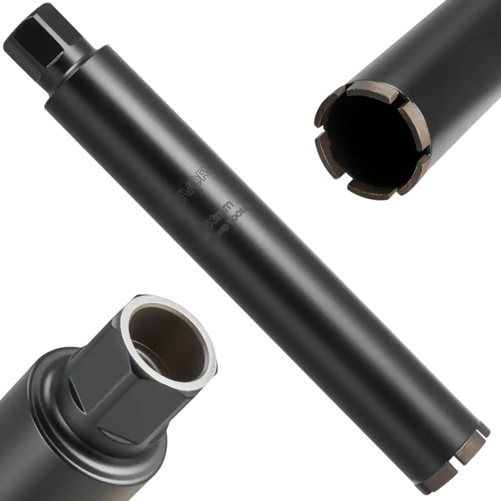 VEVOR Core Drill Bit, 2-1/2 inch Diameter, 14 inch Drilling Depth, 1-1/4 in-7 Internal Thread, High-Precision Welding Technology, Wet Diamond Core Bit for Reinforced Concrete, Bricks, and Masonry