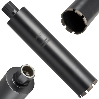 VEVOR Core Drill Bit, 3-1/2 inch Diameter, 14 inch Drilling Depth, 1-1/4 in-7 Internal Thread, High-Precision Welding Technology, Wet Diamond Core Bit for Reinforced Concrete, Bricks, and Masonry