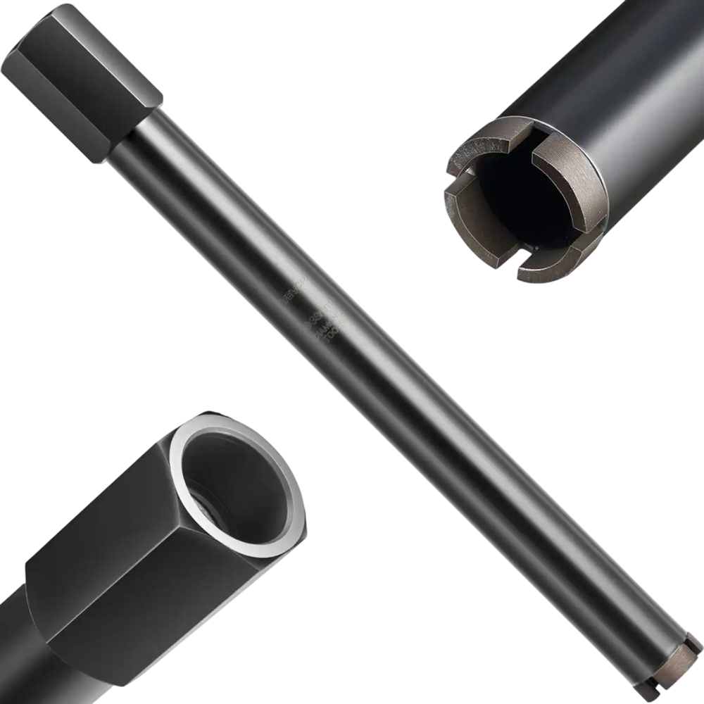 VEVOR Core Drill Bit, 1-1/2 inch Diameter, 14 inch Drilling Depth, 1-1/4 in-7 Internal Thread, High-Precision Welding Technology, Wet Diamond Core Bit for Reinforced Concrete, Bricks, and Masonry