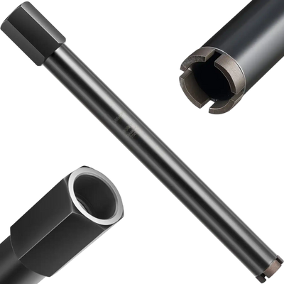 VEVOR Core Drill Bit, 1-1/2 inch Diameter, 14 inch Drilling Depth, 1-1/4 in-7 Internal Thread, High-Precision Welding Technology, Wet Diamond Core Bit for Reinforced Concrete, Bricks, and Masonry