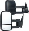 VEVOR Towing Mirrors, Left & Right Pair Set for Chevrolet Silverado (1999-2007)/GMC/Cadillac, Tow Mirror with Plane & Convex Glass, Manual Controlling Telescoping Folding, Four-Way Adjustable, Black